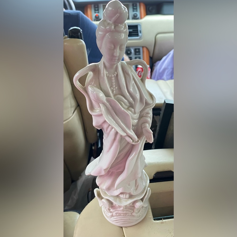 Vintage Guan Yin Kwan Yin Mother of Mercy 12” Porcelain Goddess Figurine 1426